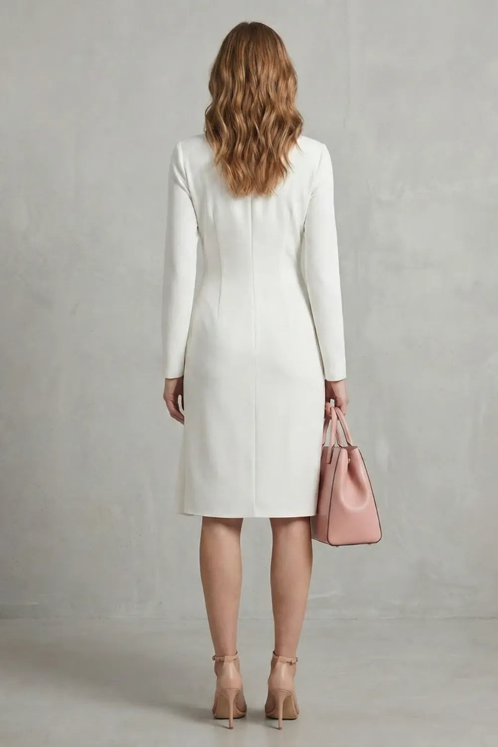 Draped waist elegance – Midi dress