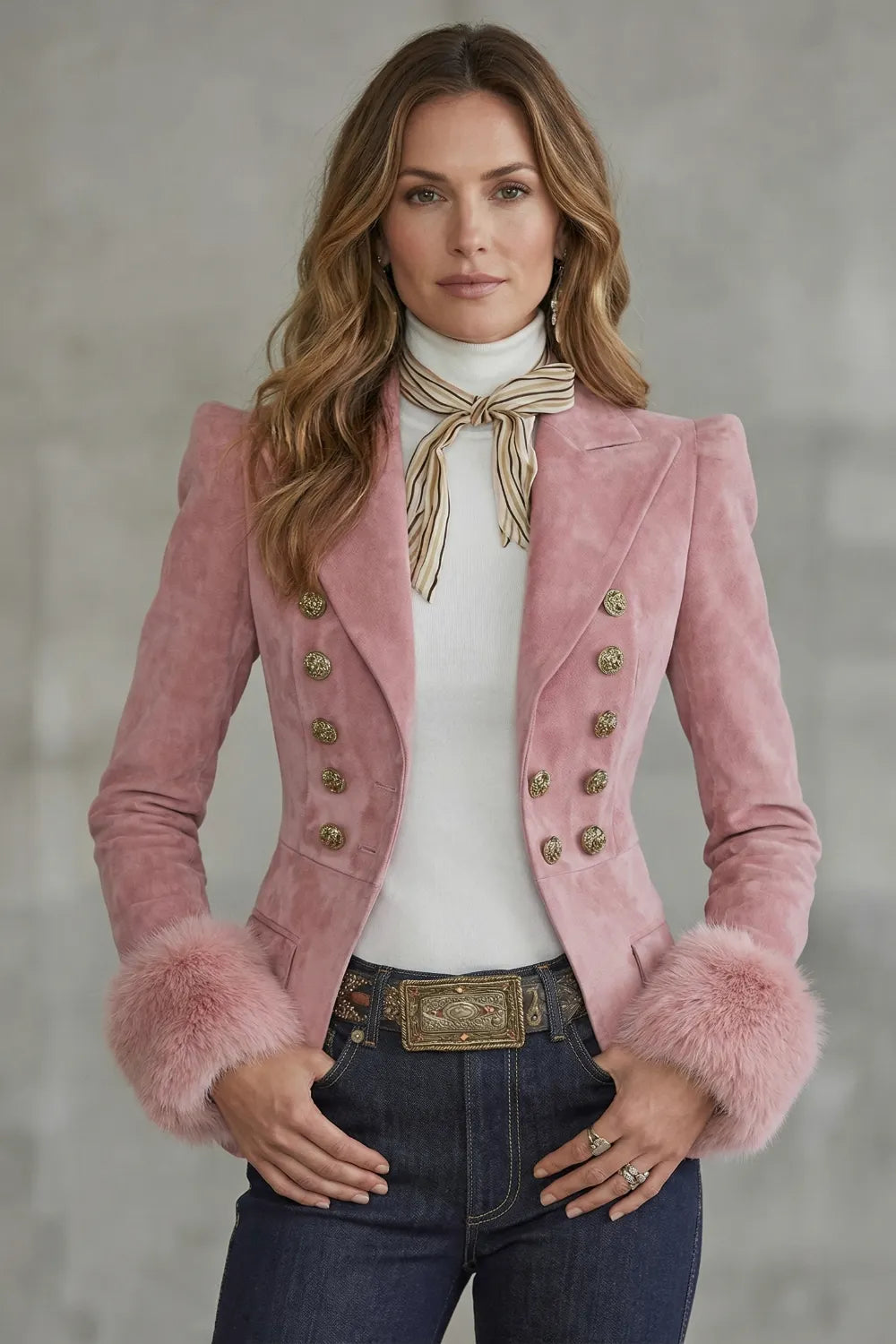 Tailored slim fit elegance – Suede blazer