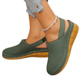 👡 Casual perforated wedge slingback sandals for women ✨