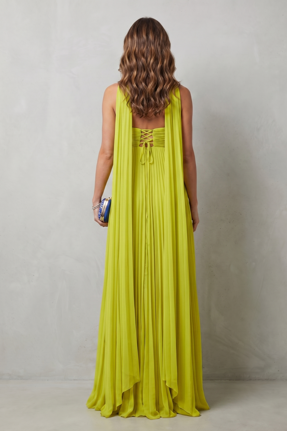 Pleated halter grace – Maxi dress