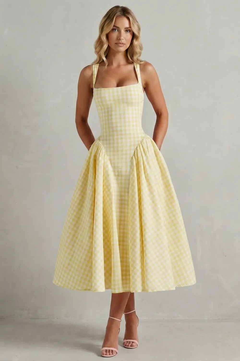 Gingham summer charm – Midi dress