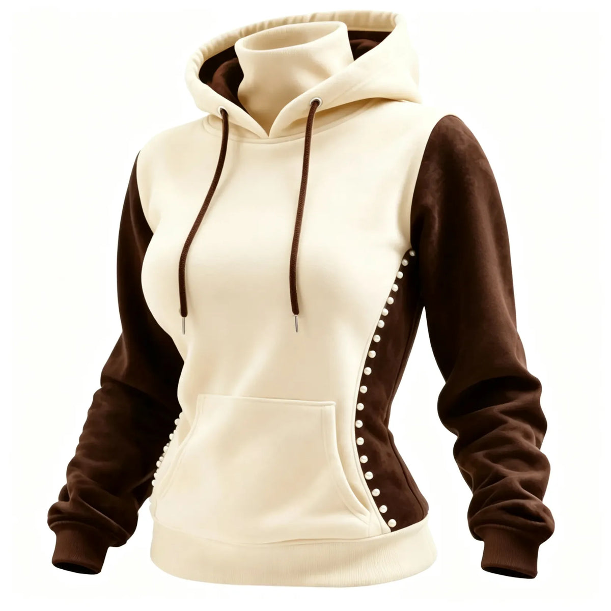 Stylish Two-Tone Hoodie with Unique Logo Design for Everyday Wear
