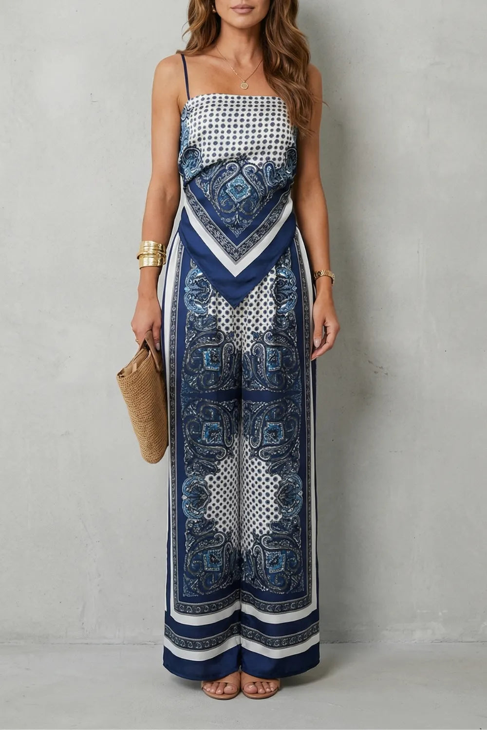 Ornate printed flow – Two piece set