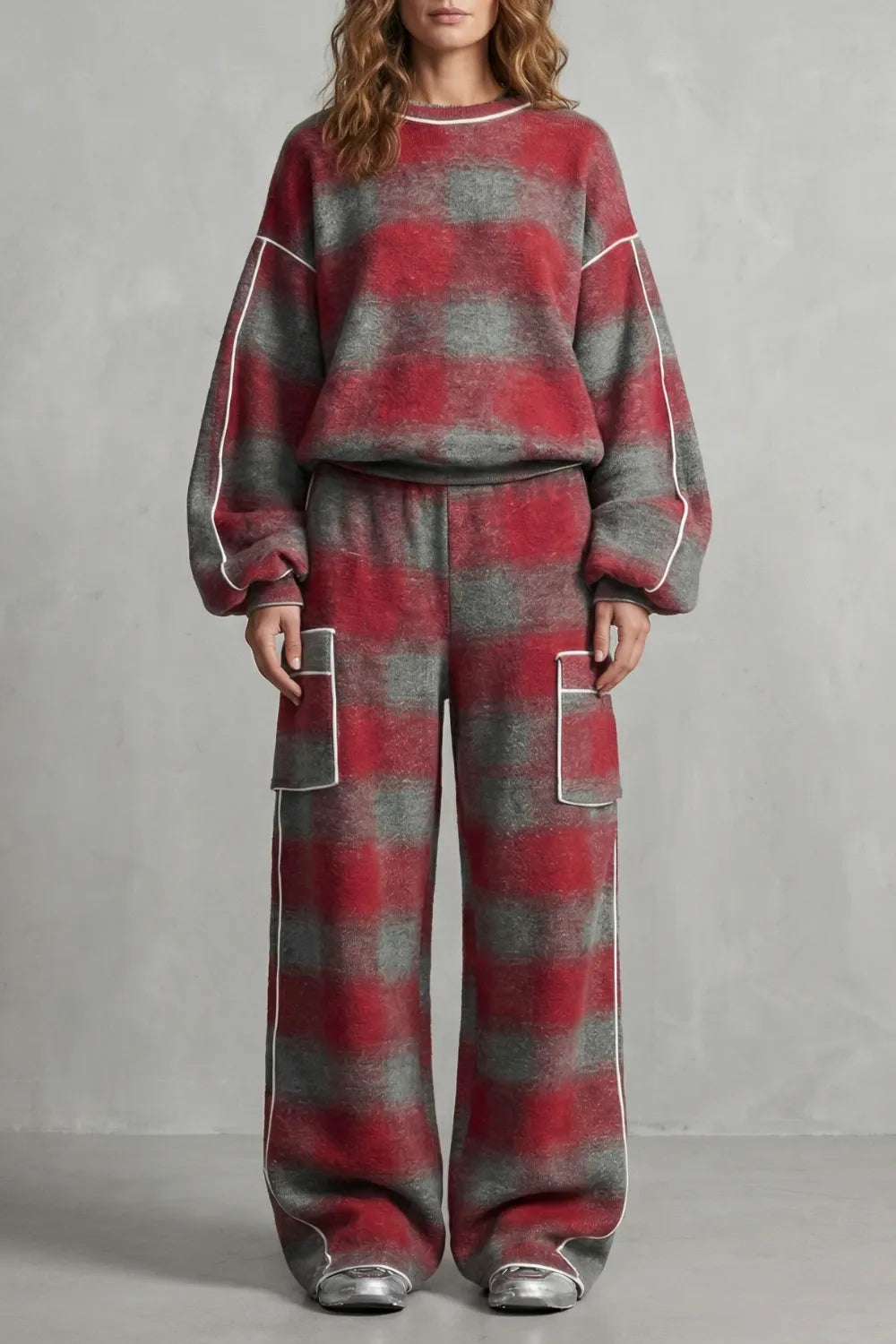 Distressed plaid street style – Two piece set