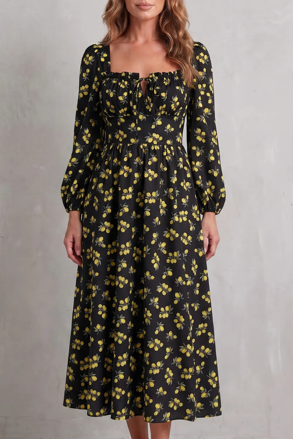 Sweet fruit print romance – Maxi dress
