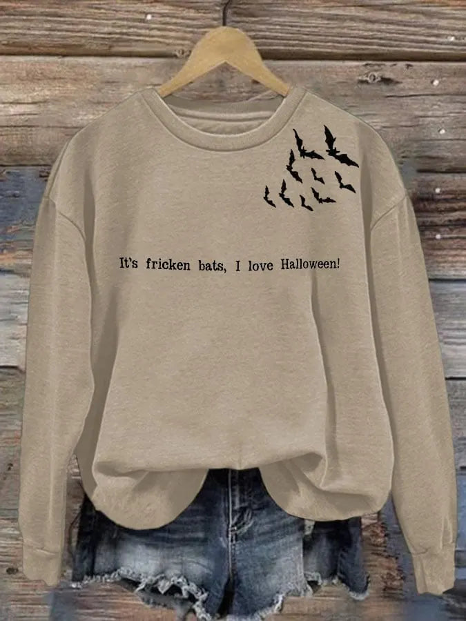 Women's It'S Fricken Bats Halloween Sweatshirt