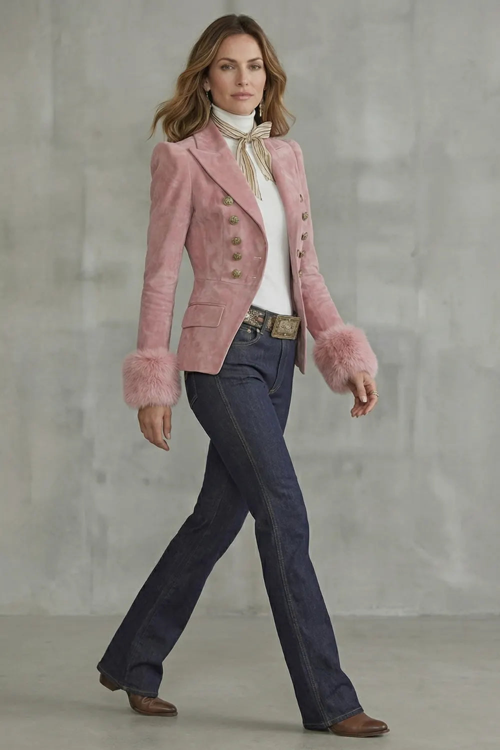 Tailored slim fit elegance – Suede blazer