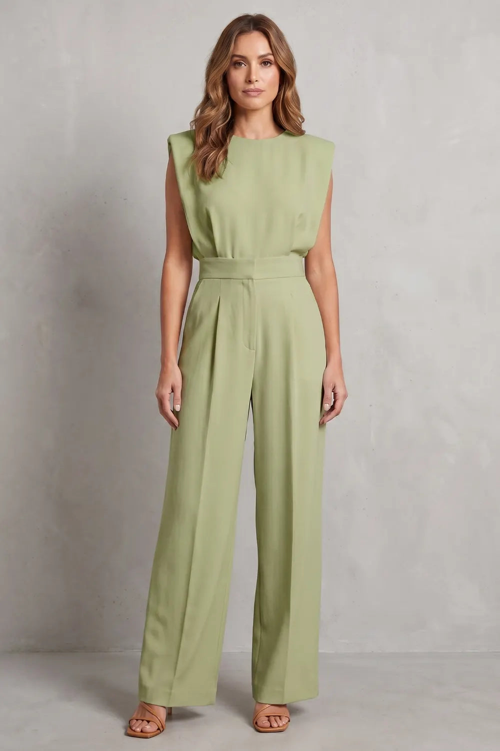 Minimalist tailored elegance – Wide-leg jumpsuit