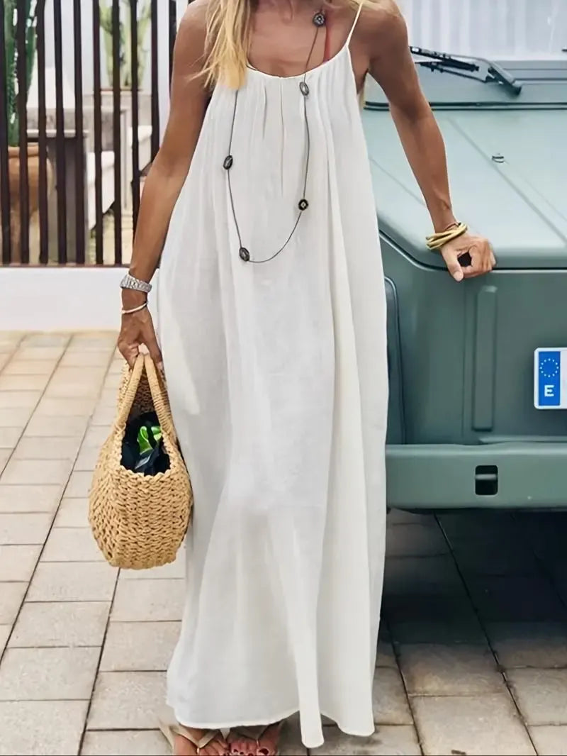 Women's Solid Color Cami Lounge Dress