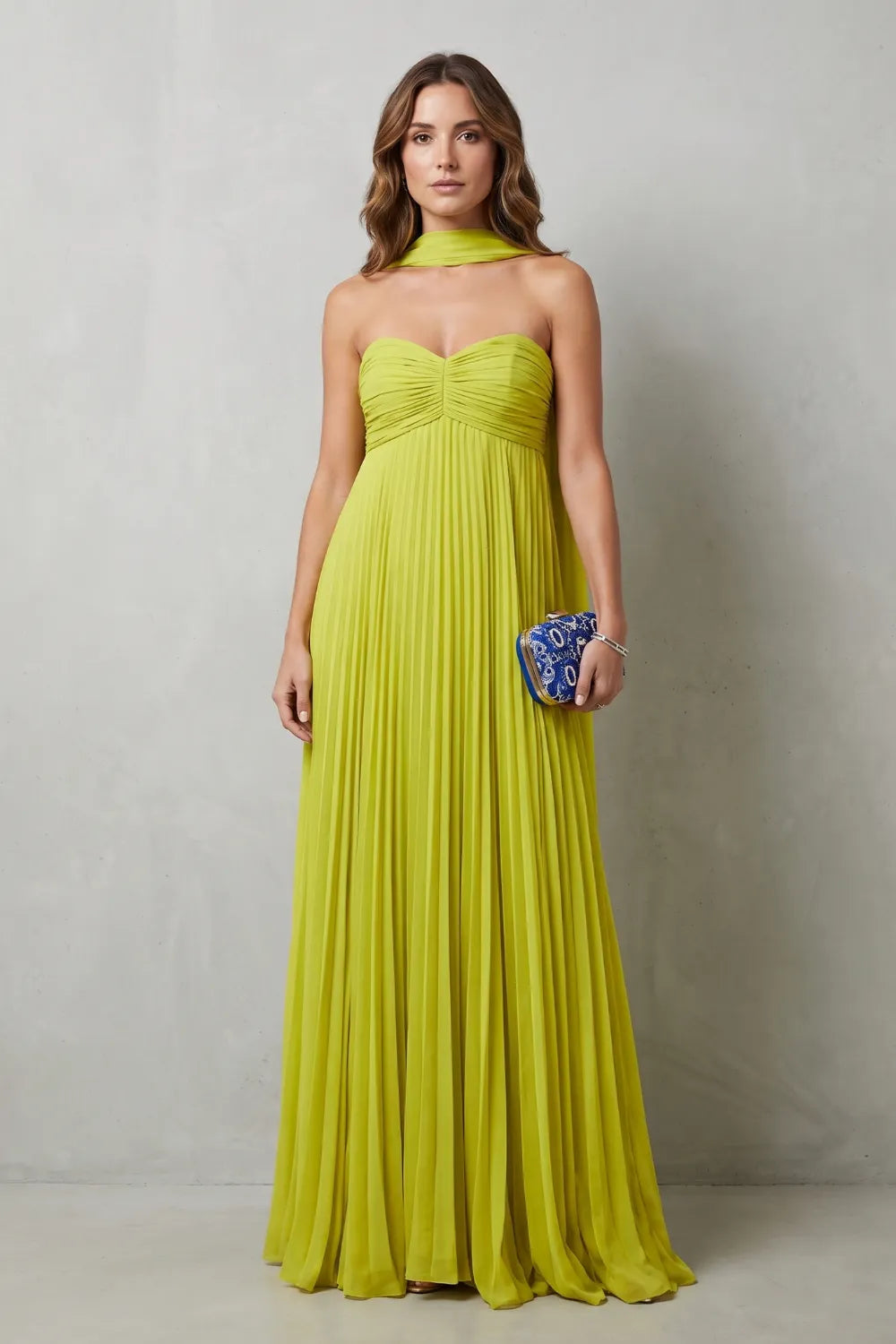 Pleated halter grace – Maxi dress