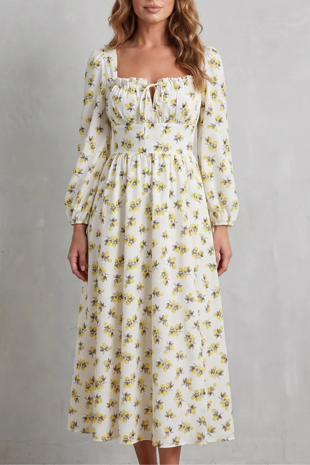 Sweet fruit print romance – Maxi dress