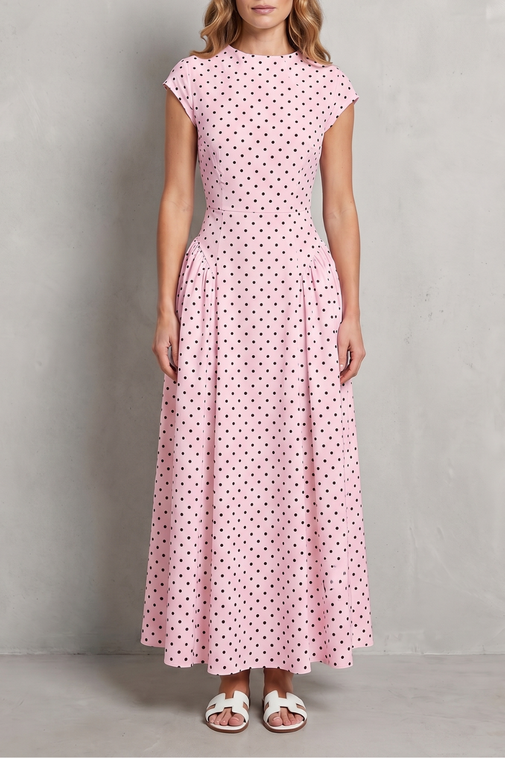 Vintage polka dot elegance – Maxi dress