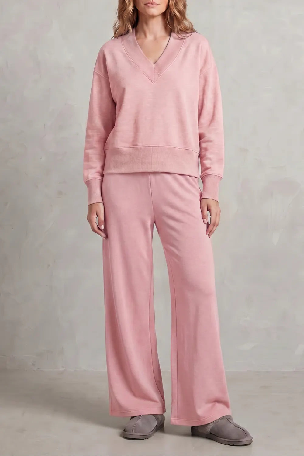 Relaxed fit – Wide-leg lounge set