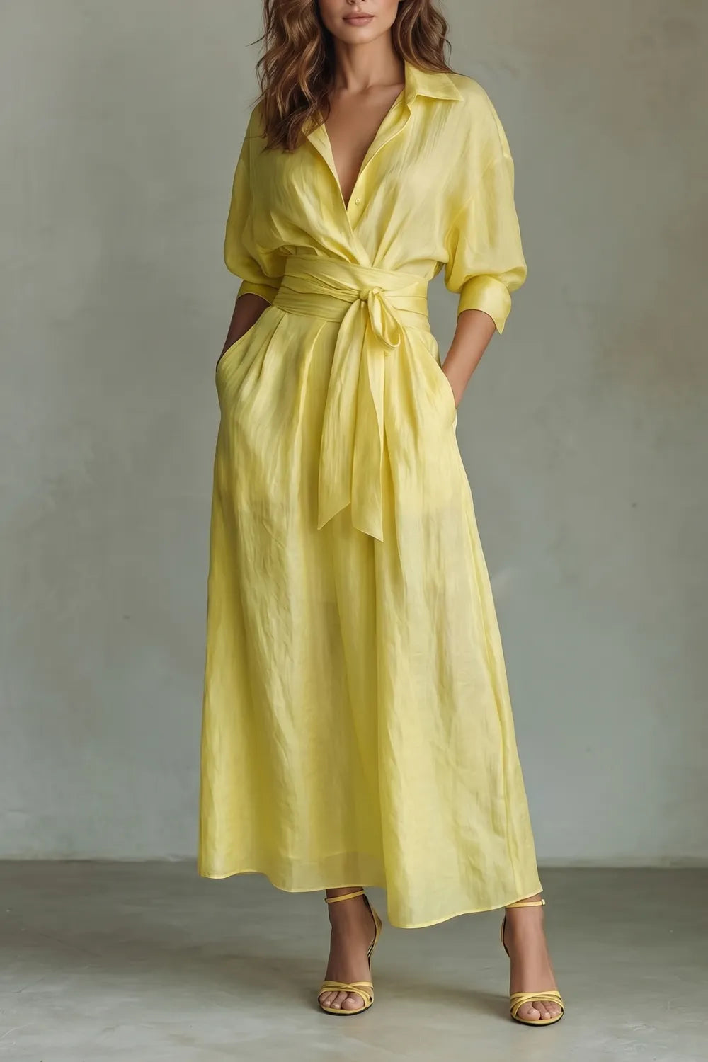 Belted breezy elegance – Maxi dress