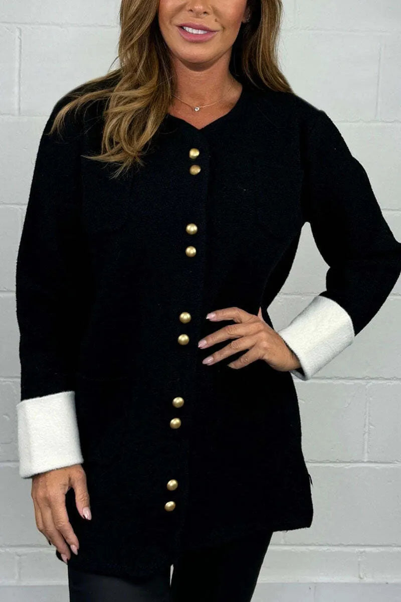 Women's Casual Solid Color Pockets Jacket