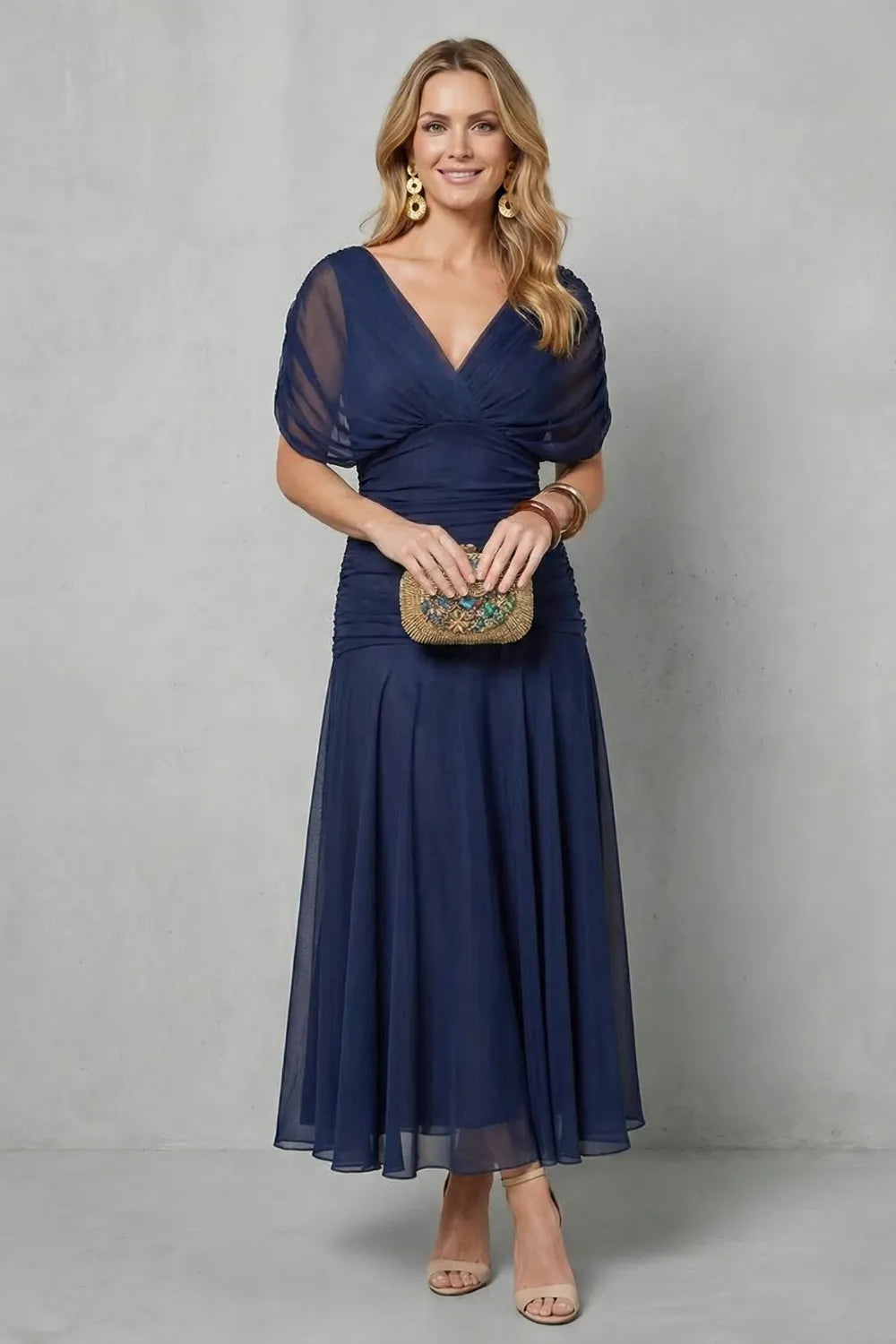 Draped floral flow – Maxi dress