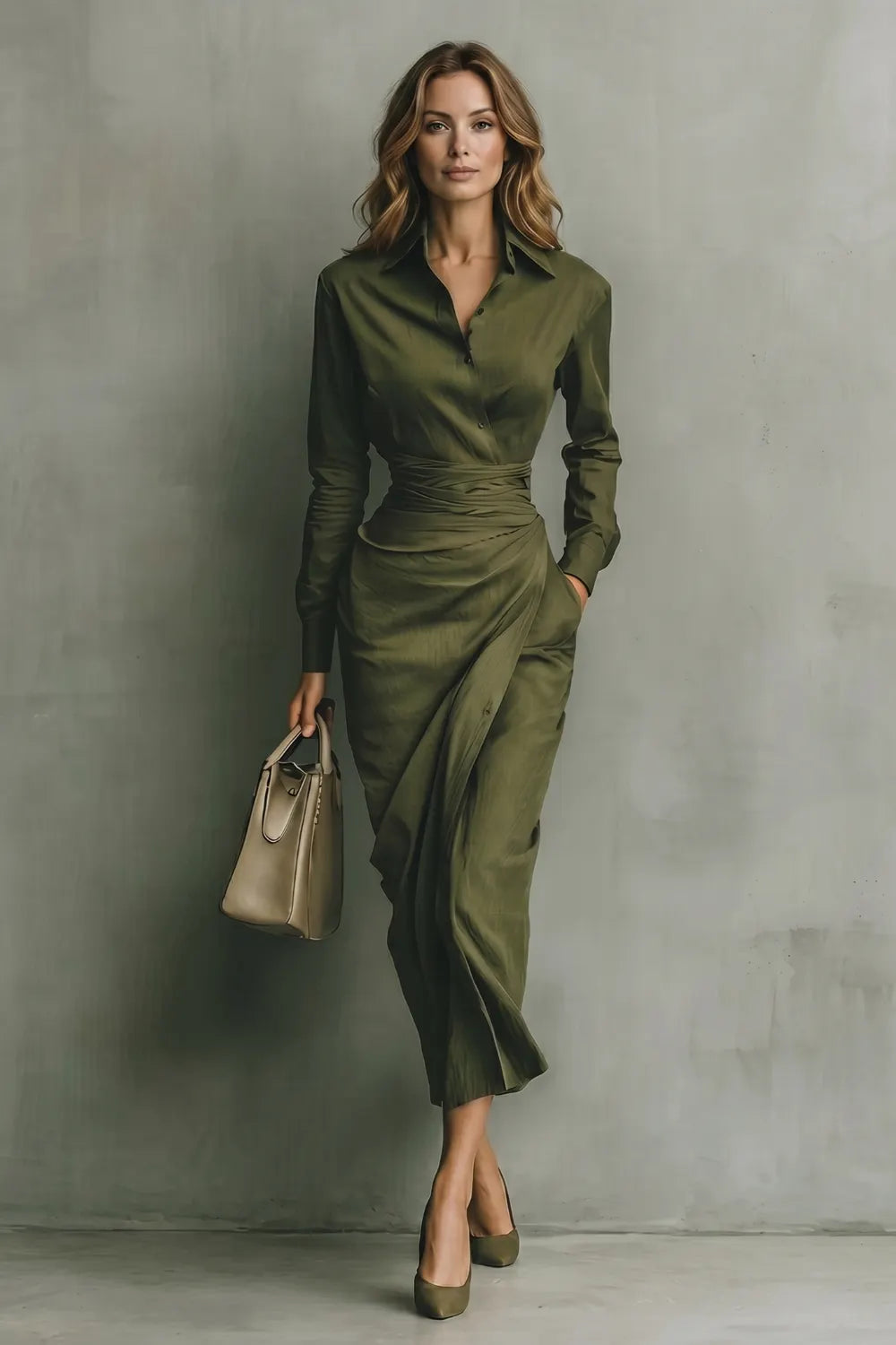 Draped waist refinement – Maxi dress