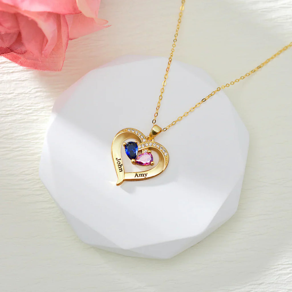 Always Yours – Birthstone Heart Necklace