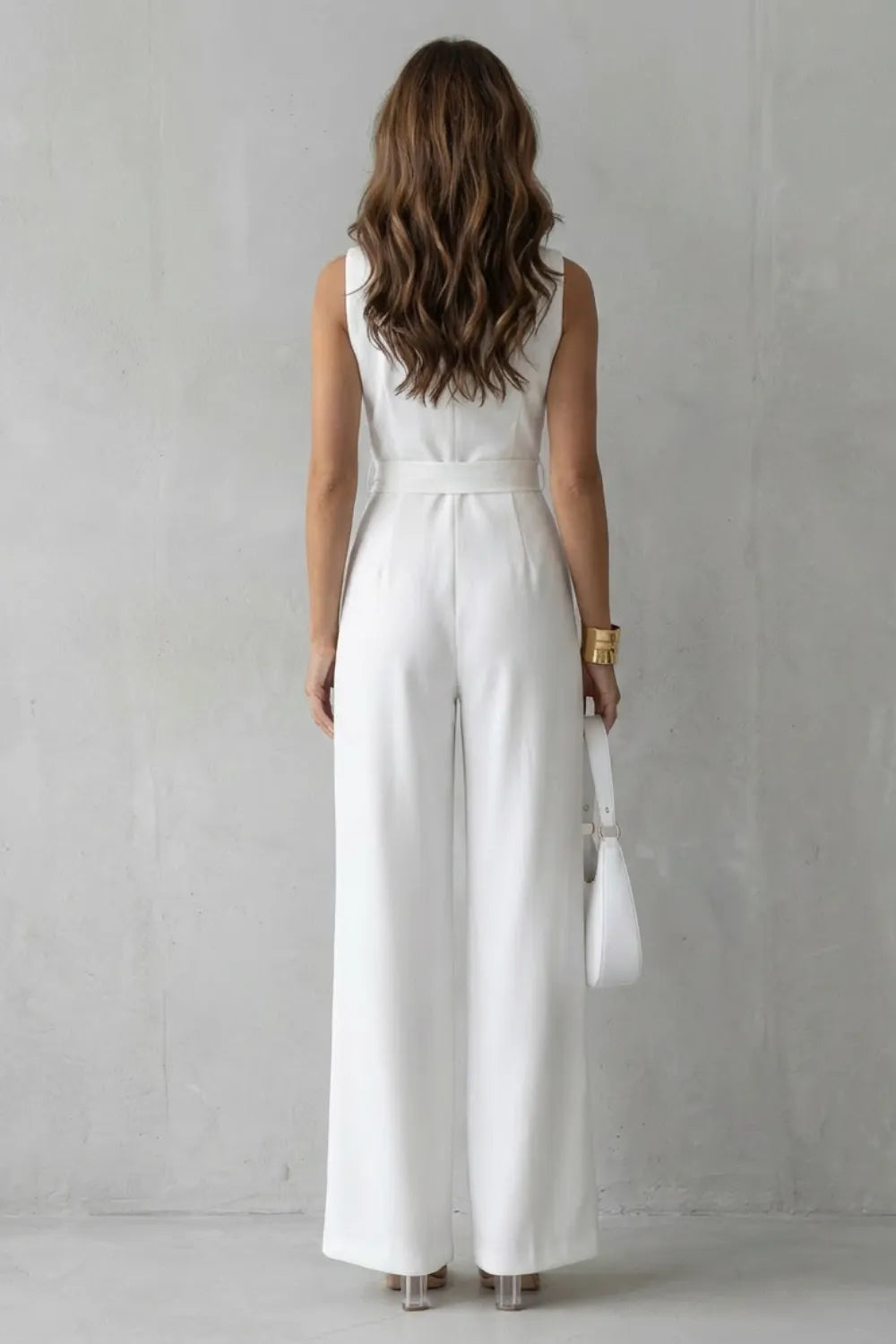 Lapel wrap waist – Tailored jumpsuit