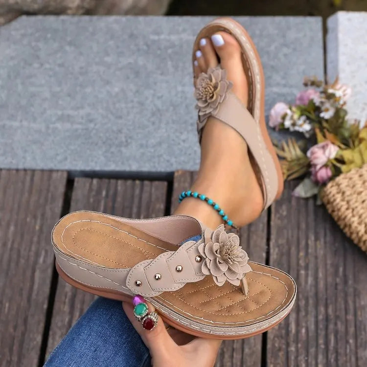 Women's Comfort Orthopedic Floral Wedge Sandals