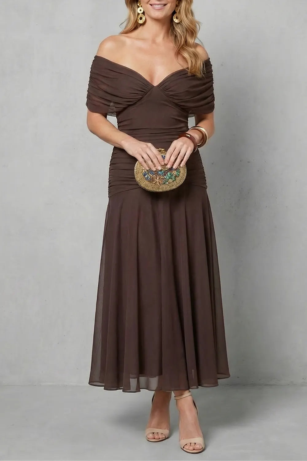 Draped floral flow – Maxi dress