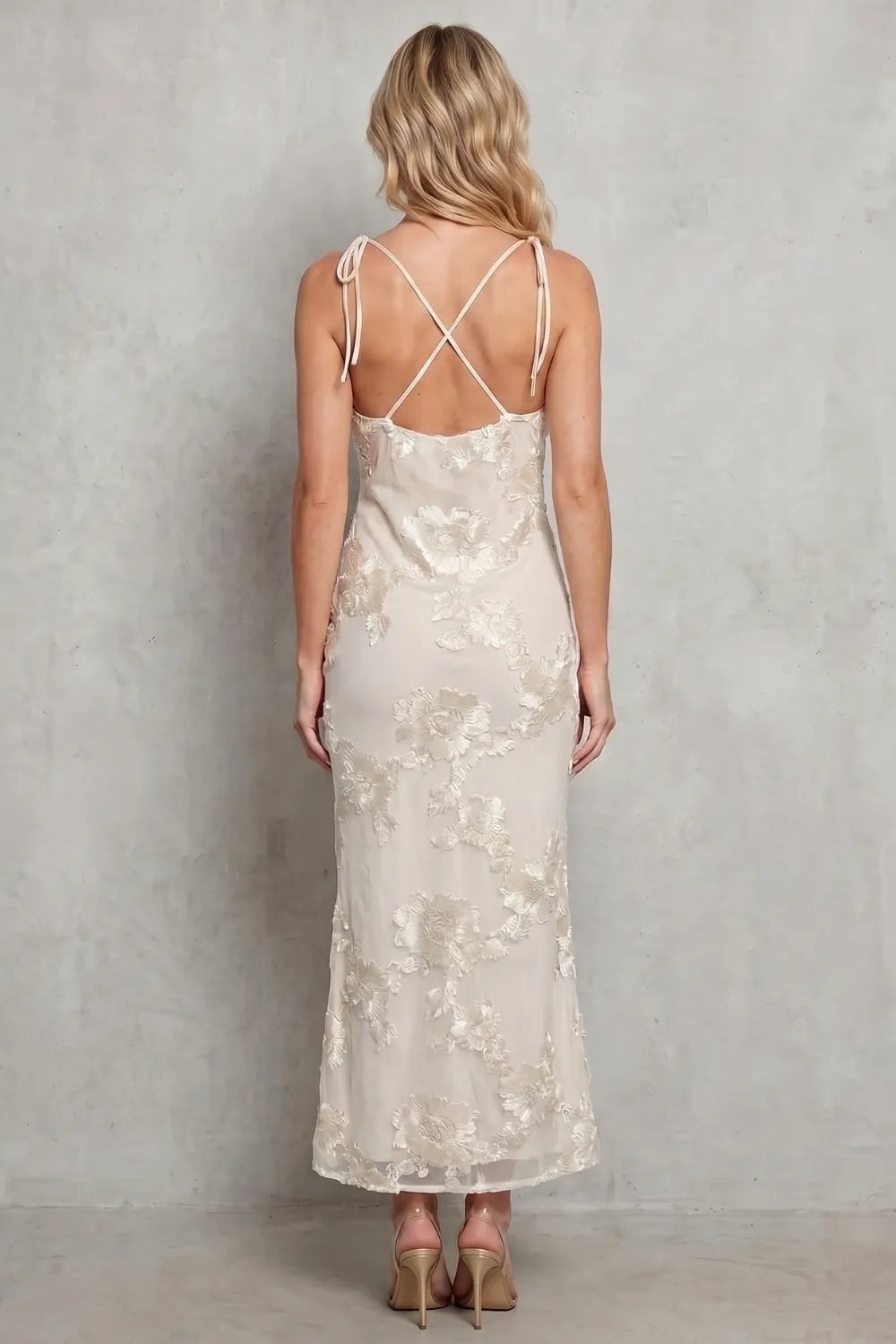 Radiant bloom – Women’s Floral Bodycon Maxi Dress