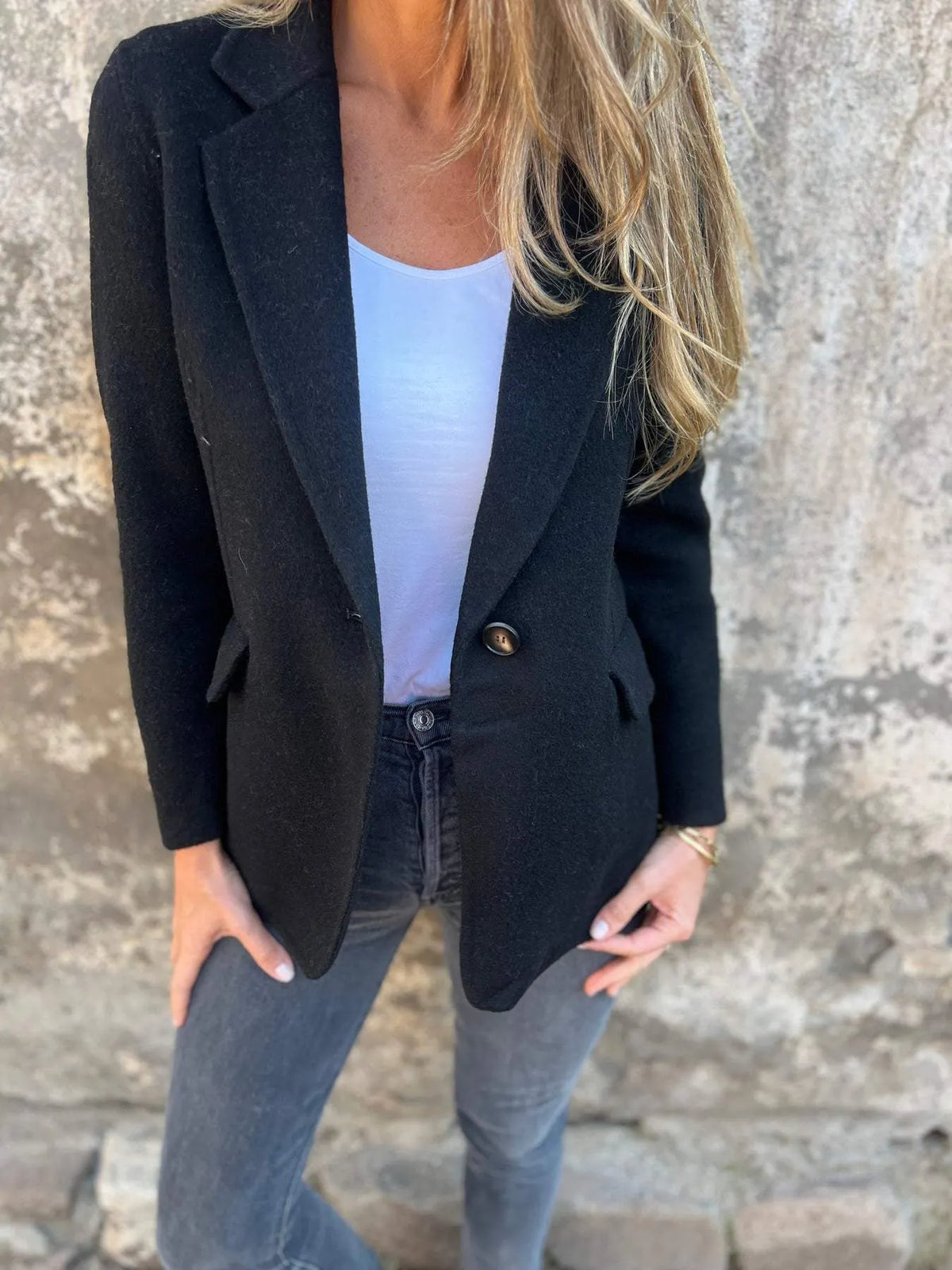 Lapel Long Sleeve Casual Jacket