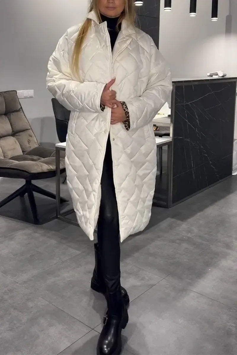 ✨Women's Casual Lapel Mid-length Cotton Coat 🧥