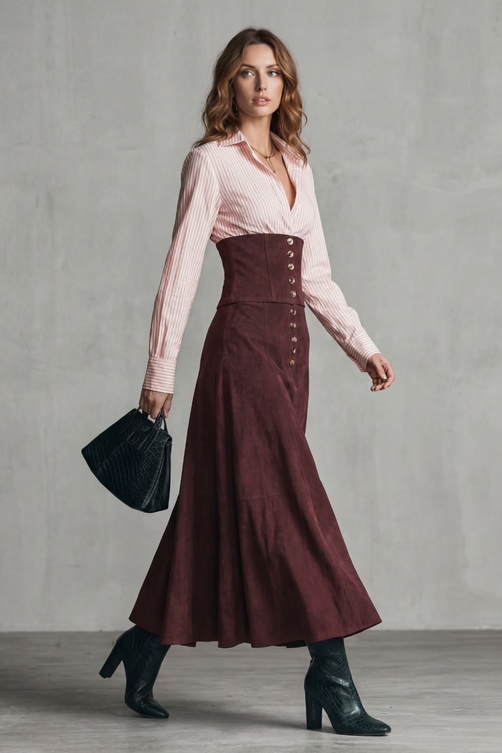 Corset waist silhouette – Maxi dress