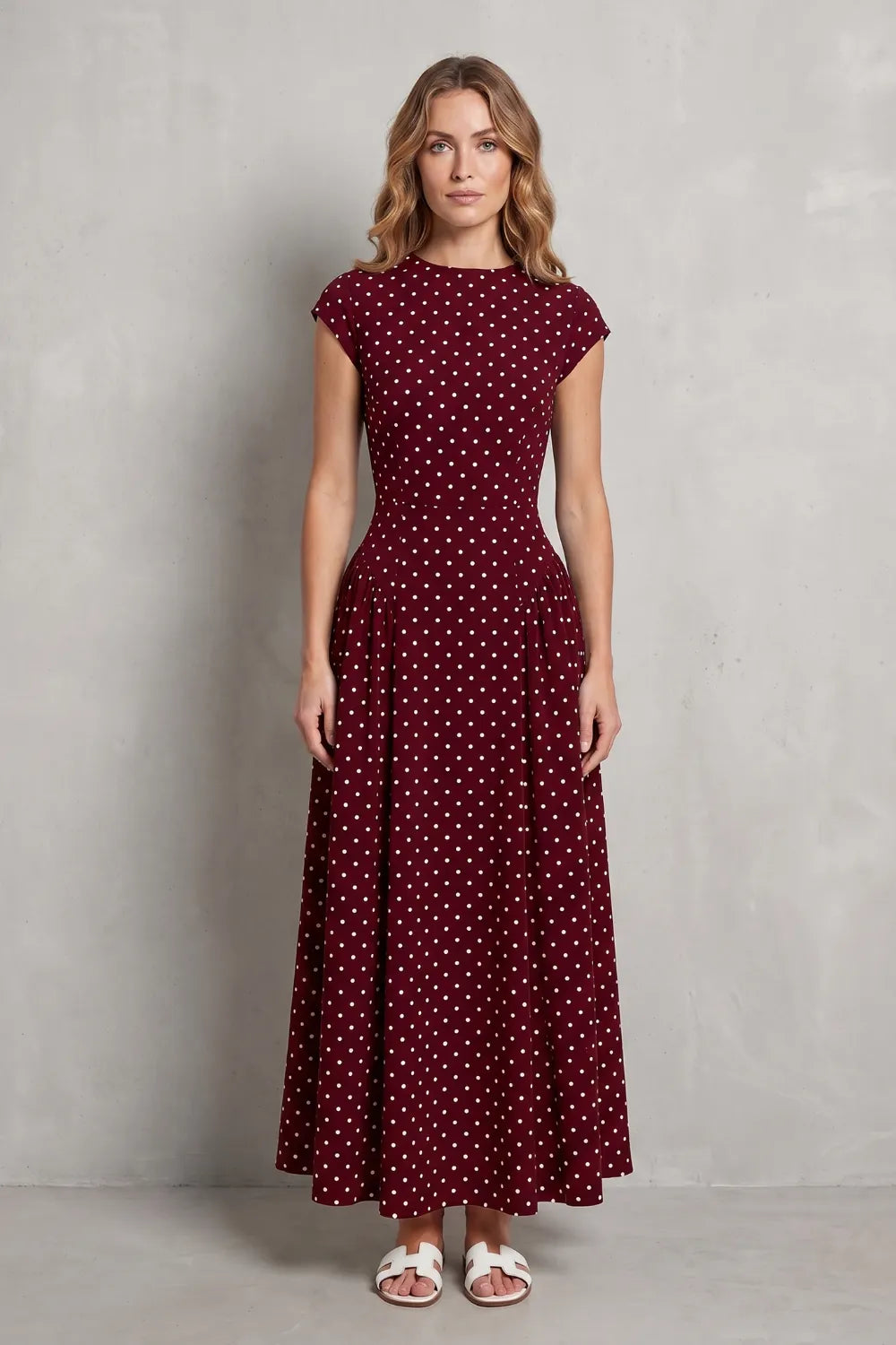 Vintage polka dot elegance – Maxi dress