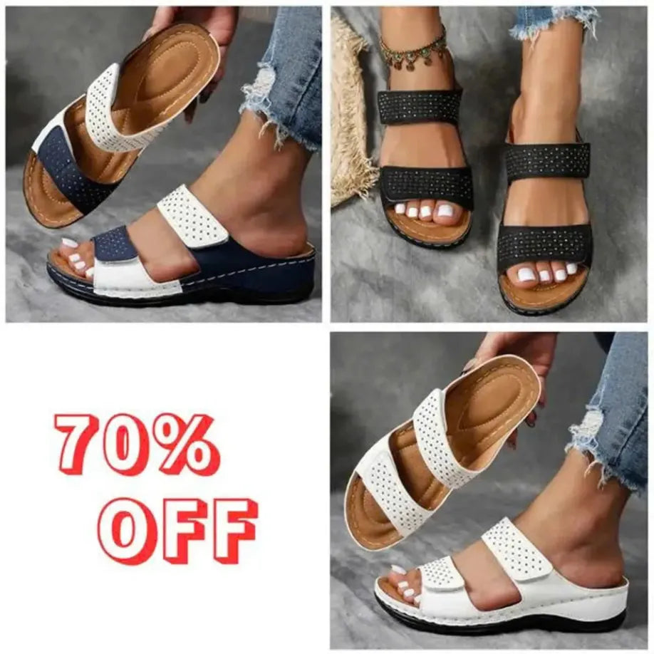Lightweight wedge sandals with soft cushioning and arch support for women!