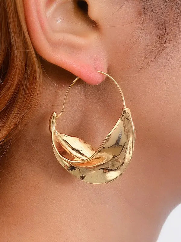 Metal Flower Basket Earrings