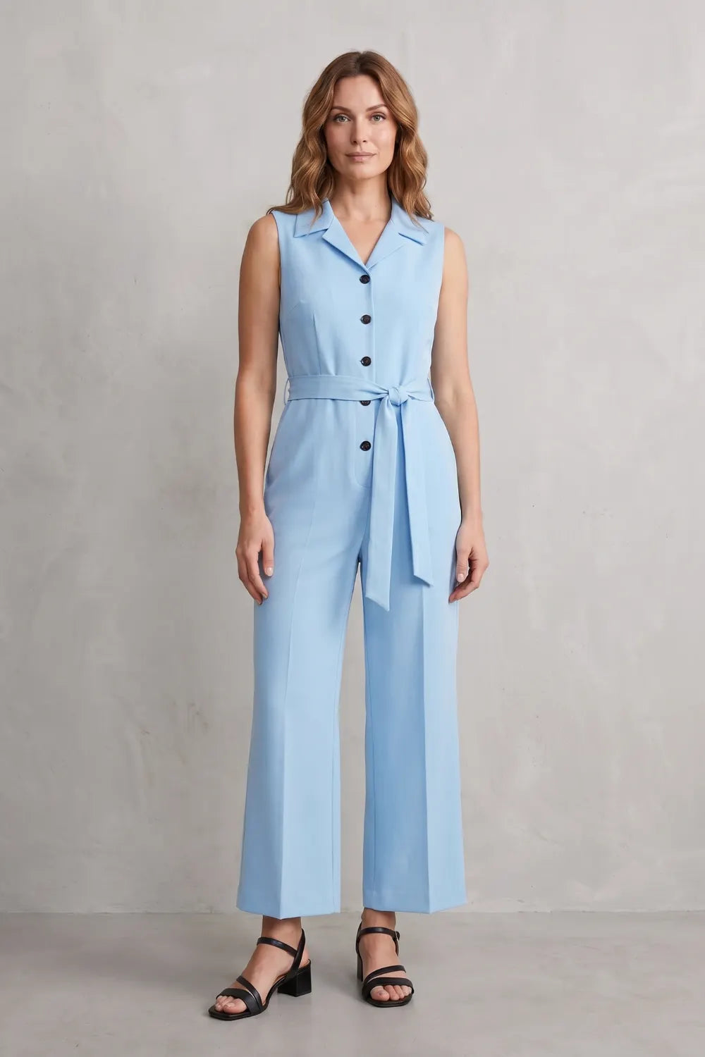 Belted office elegance – Wide-leg jumpsuit