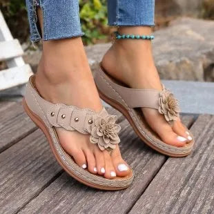 Women's Comfort Orthopedic Floral Wedge Sandals