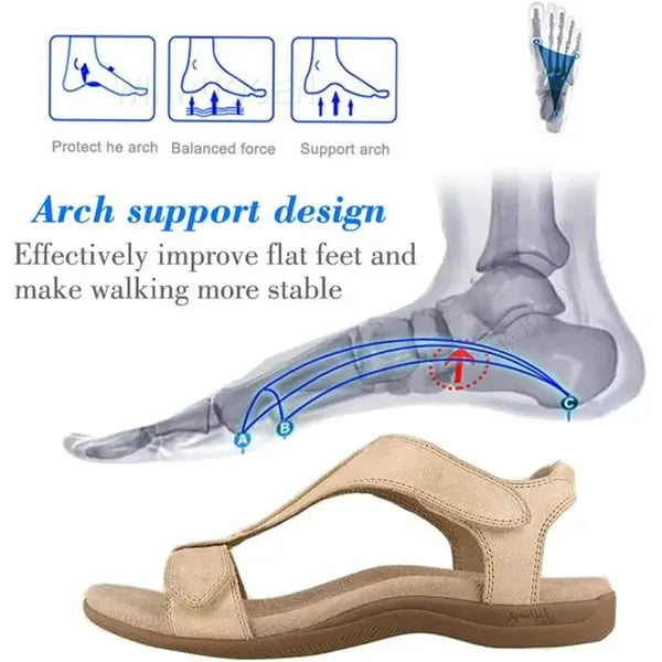 Comfortable Women's Velcro Wedge Orthopedic Sandals