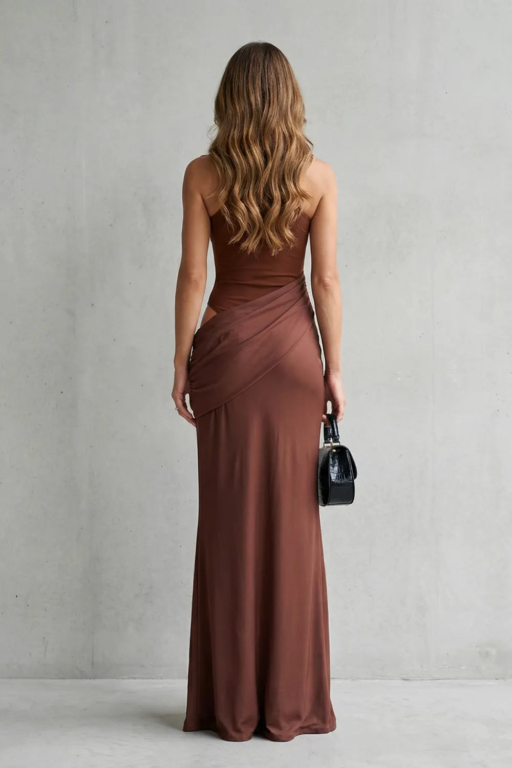 Sculpted allure – Women’s Cut-Out Maxi Dress