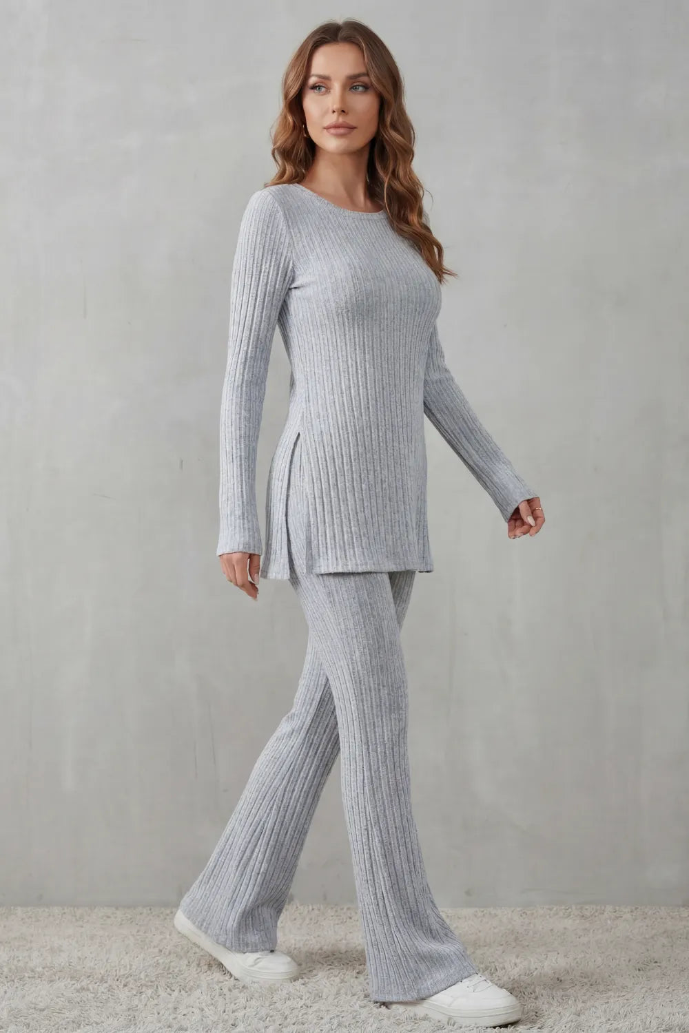 Ribbed elegance – Knit lounge set