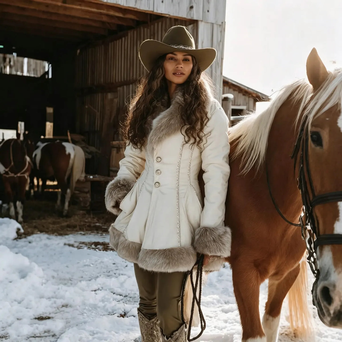 🎉BOGO SALE —Today Only! ✨Women's Retro Mid-Length Fur Collar A-Line Coat