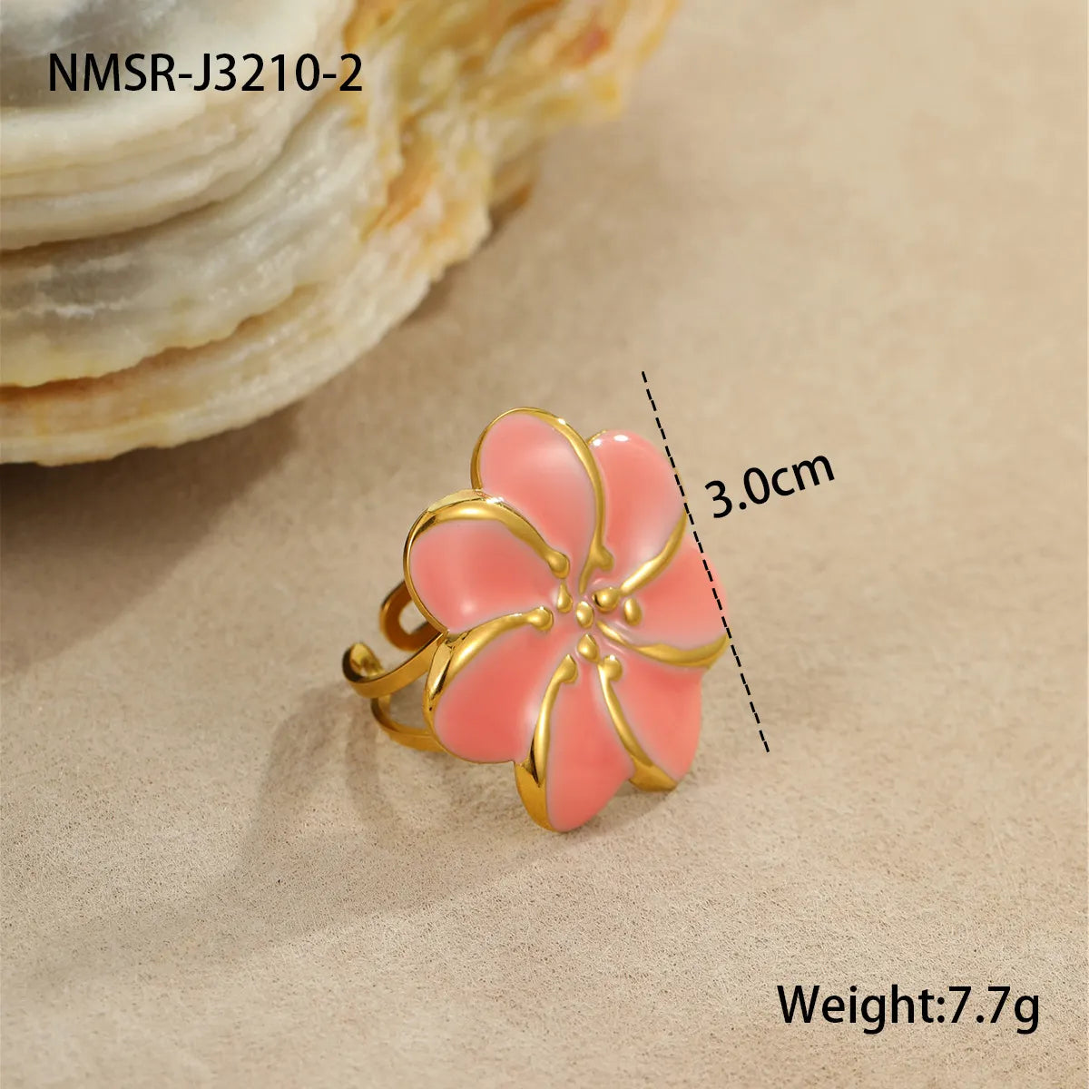 Bohemian Flower Oil Drop Ring