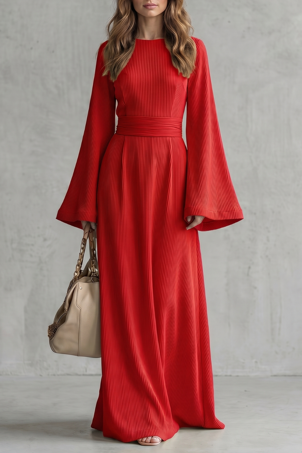 Pleated grace elegance – Maxi dress