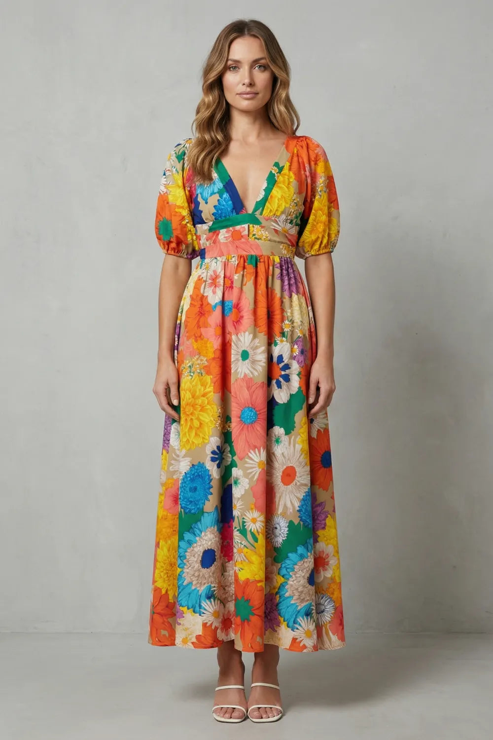 Vibrant floral charm – Maxi dress