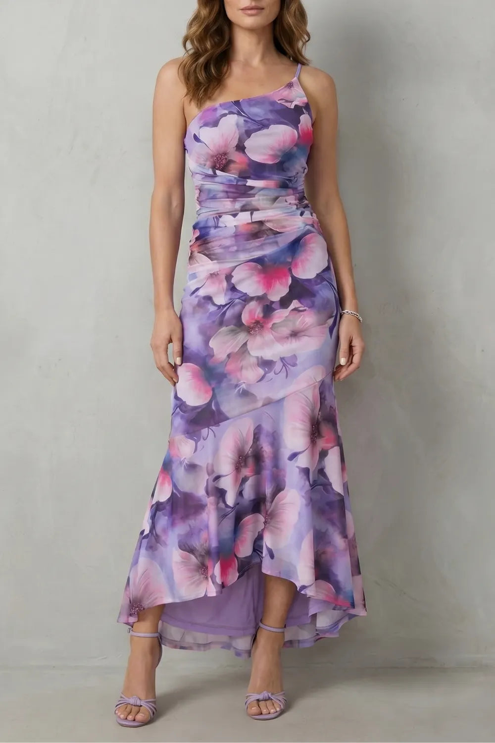 Floral elegance – Women’s One-Shoulder Maxi Dress
