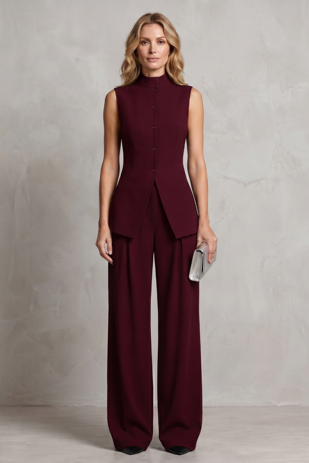 Draped tailored elegance – Trouser set