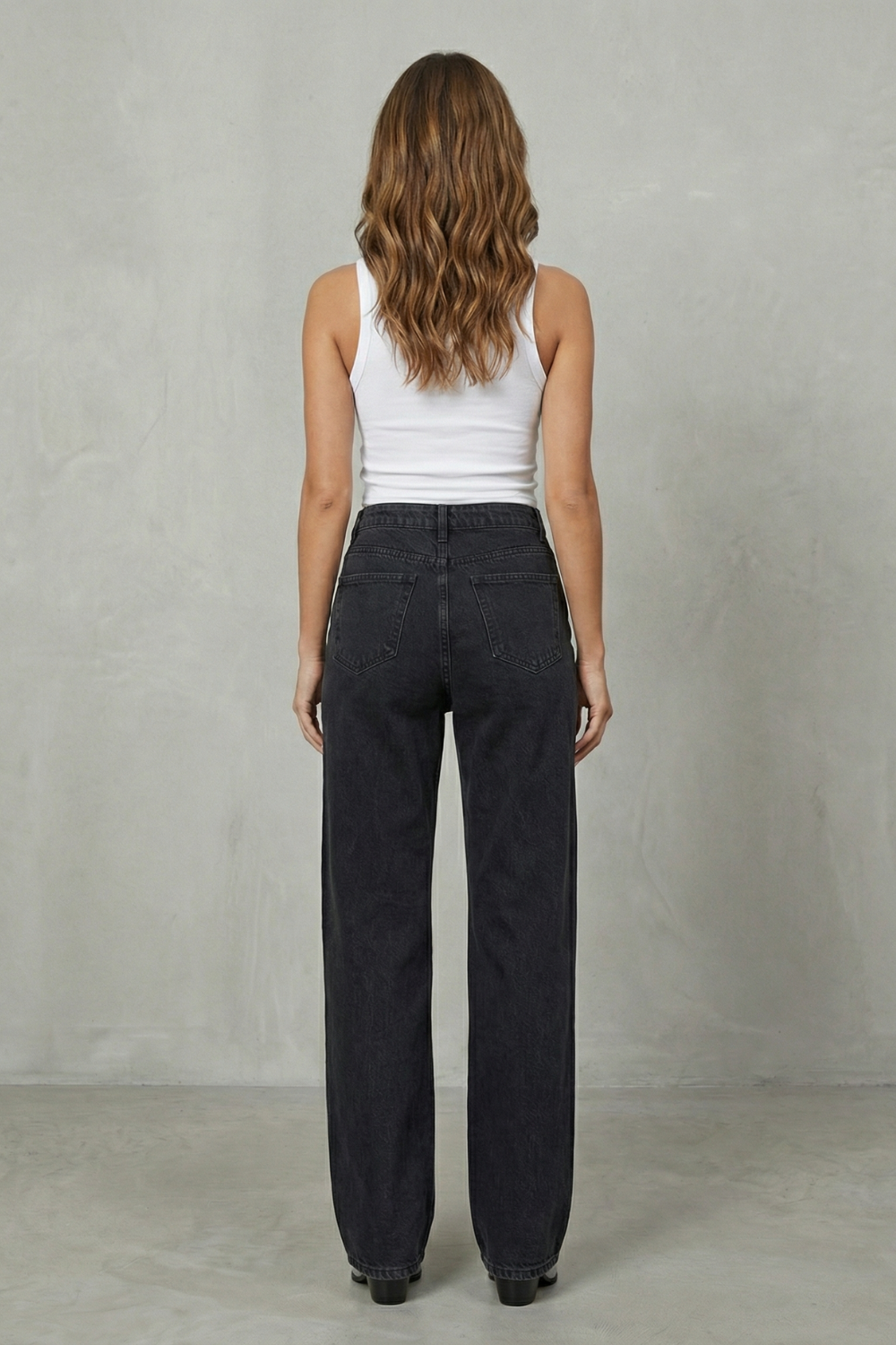 Crystal cut detail – Wide leg jeans