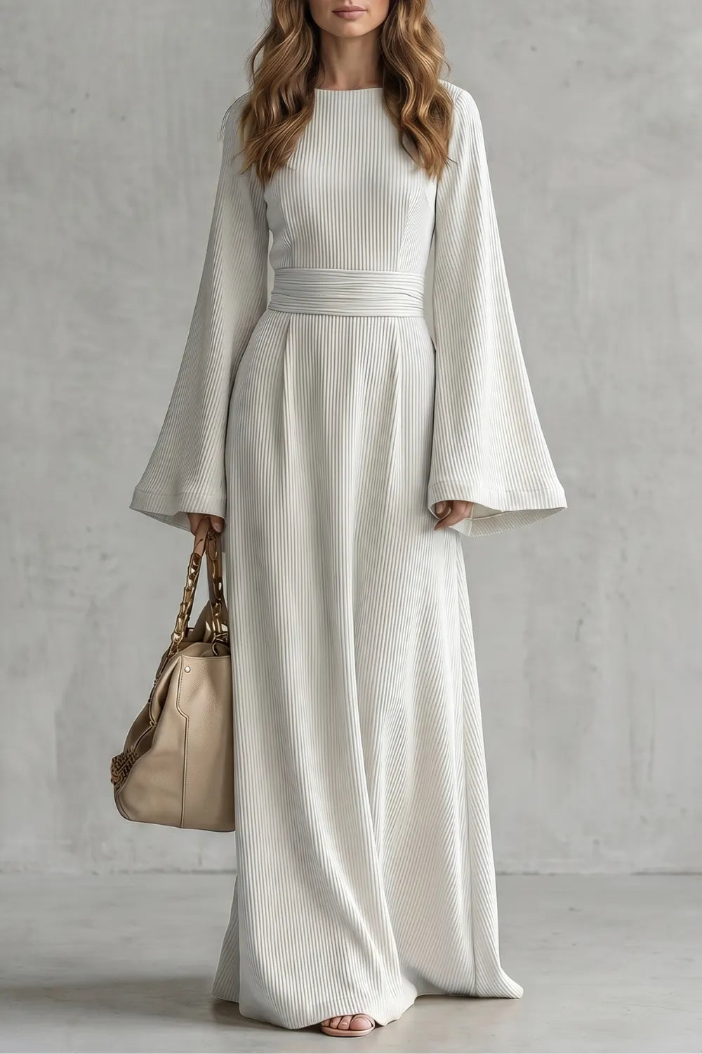 Pleated grace elegance – Maxi dress