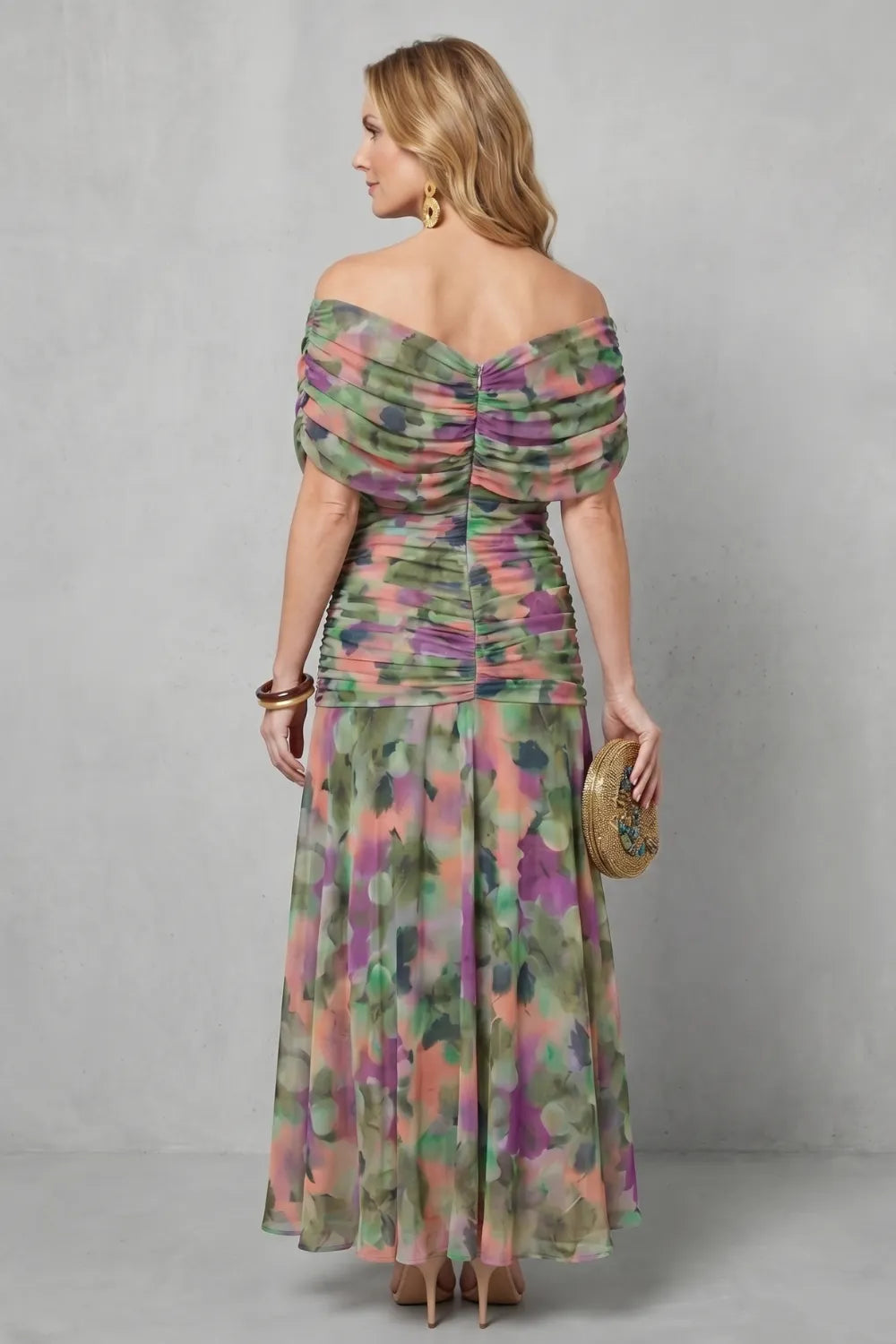 Draped floral flow – Maxi dress