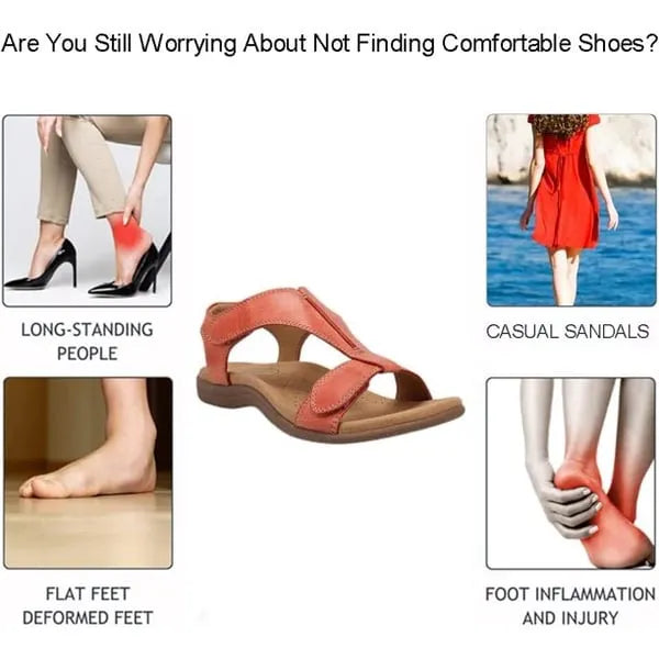 Comfortable Women's Velcro Wedge Orthopedic Sandals