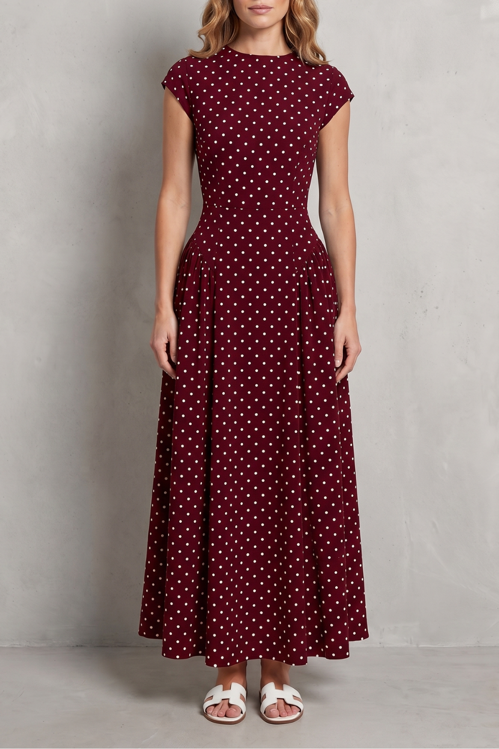 Vintage polka dot elegance – Maxi dress