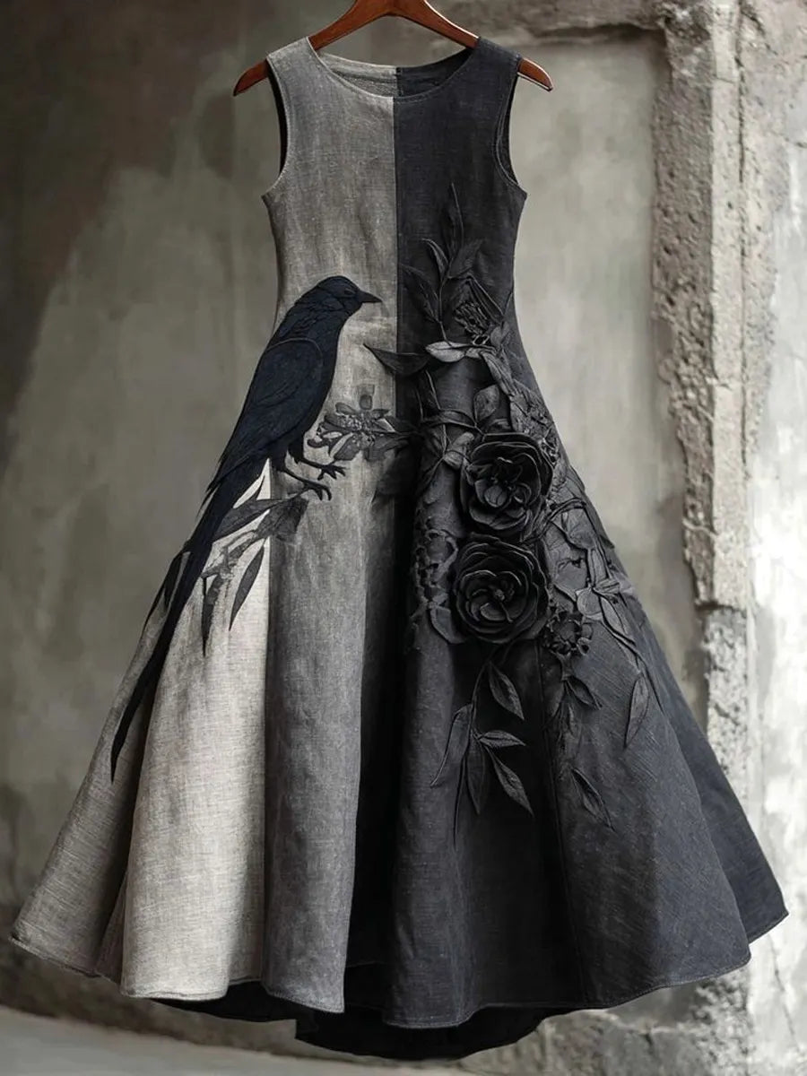 Women's Halloween Funny Art Print Dress