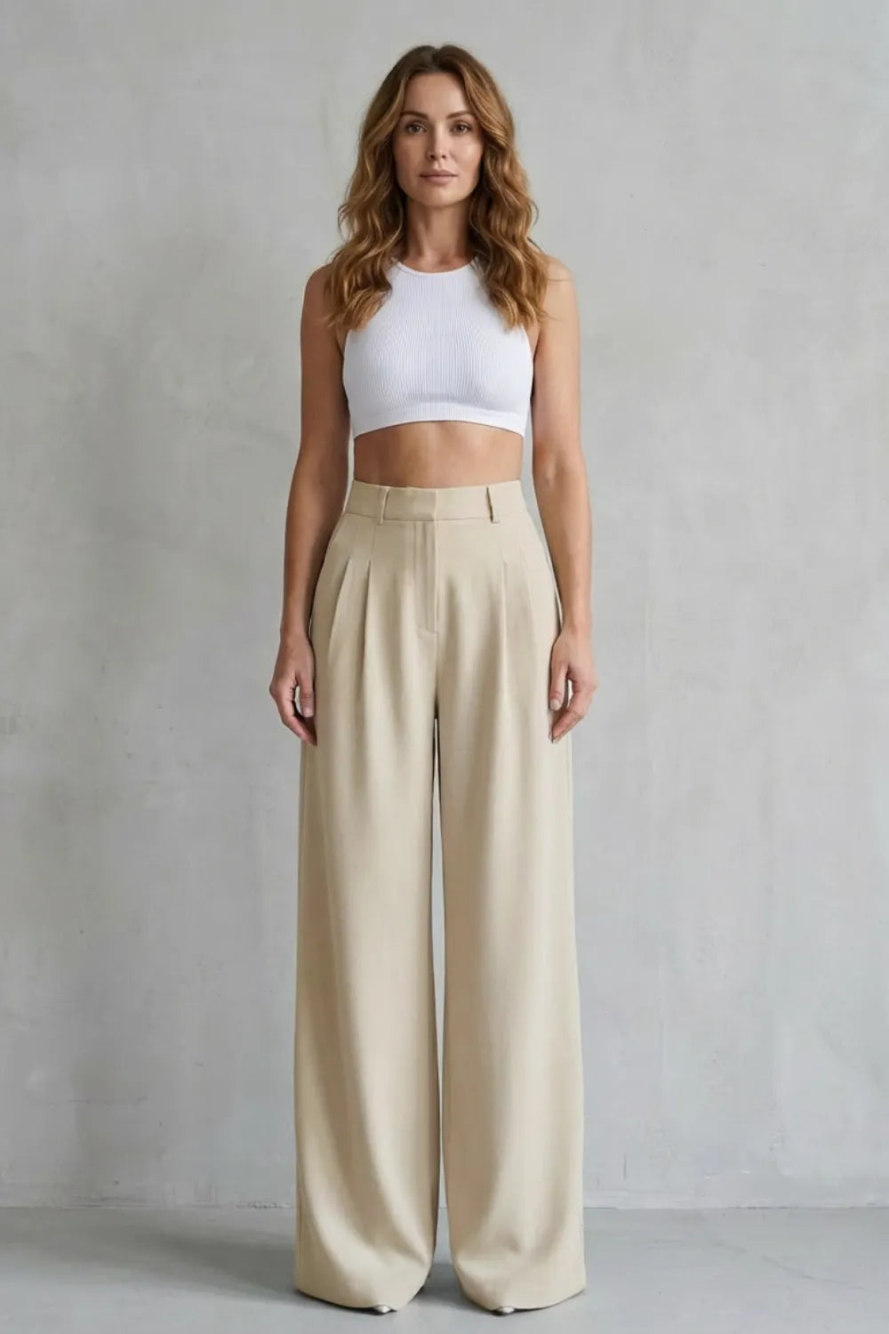 Flowing drape – Wide-leg tailored trousers